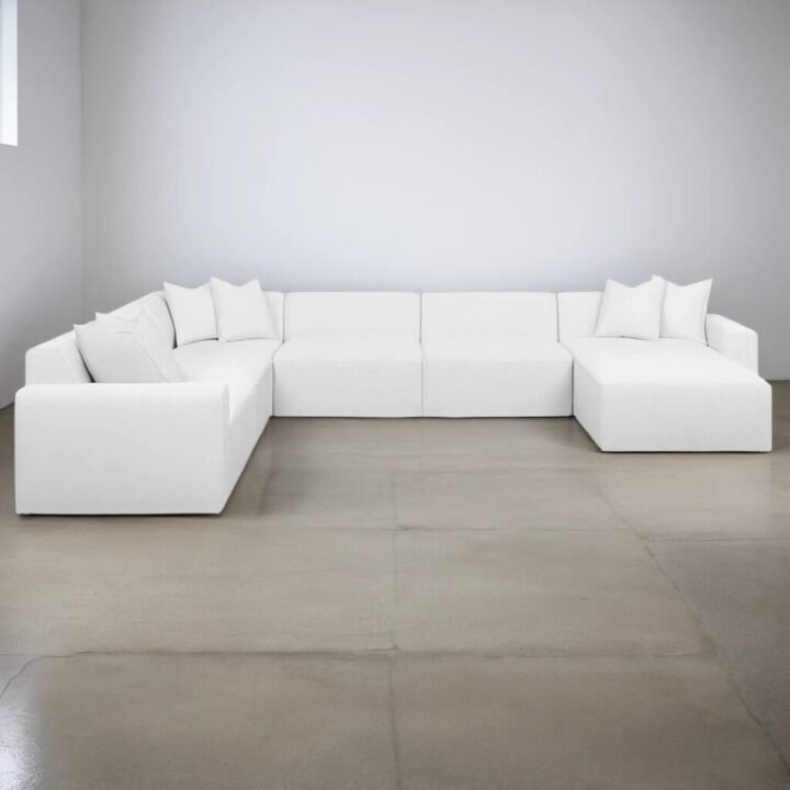 LOFT 6-PIECE TWO-ARM L-SECTIONAL WITH OTTOMAN
