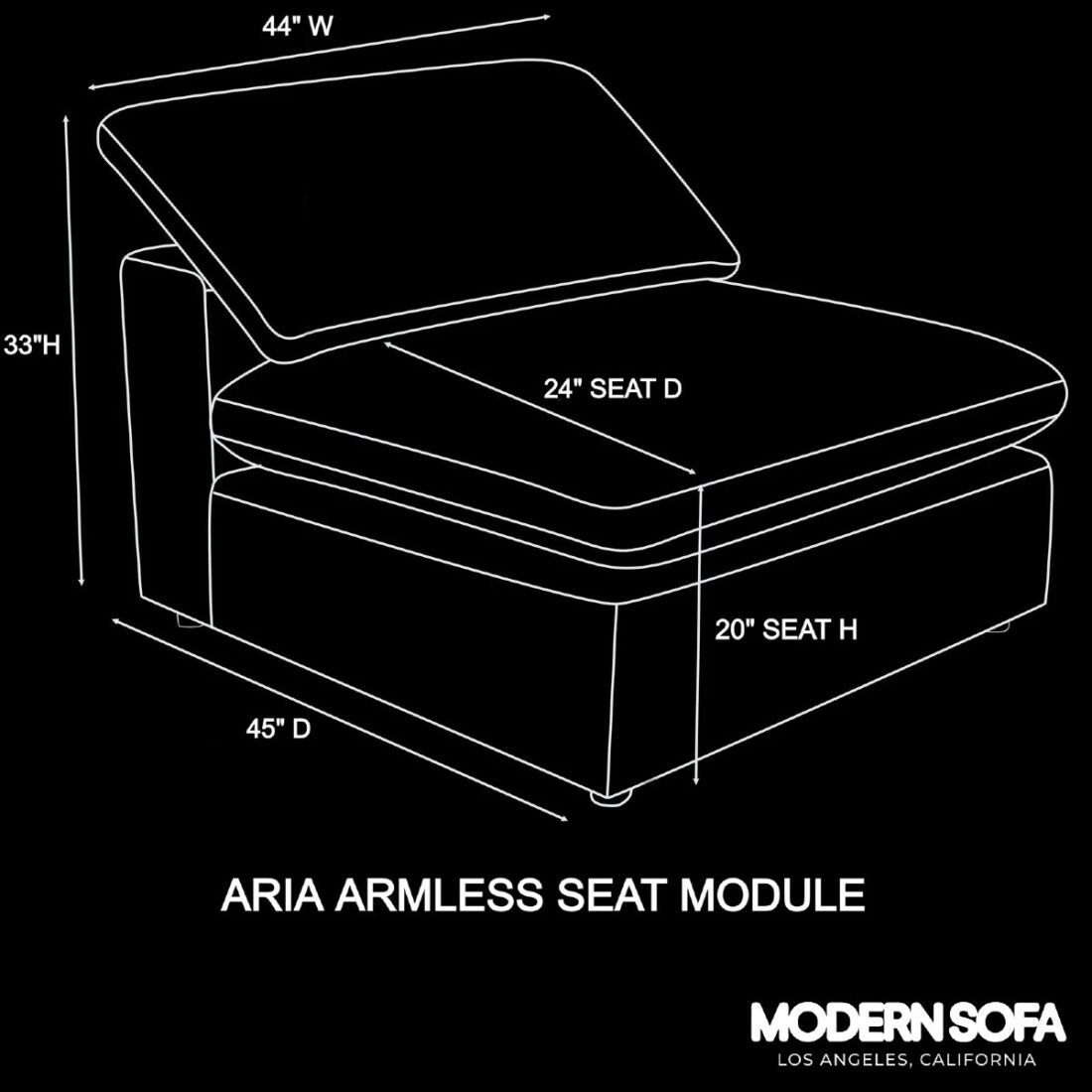 SUNSET ARMLESS MODULE - Image 6