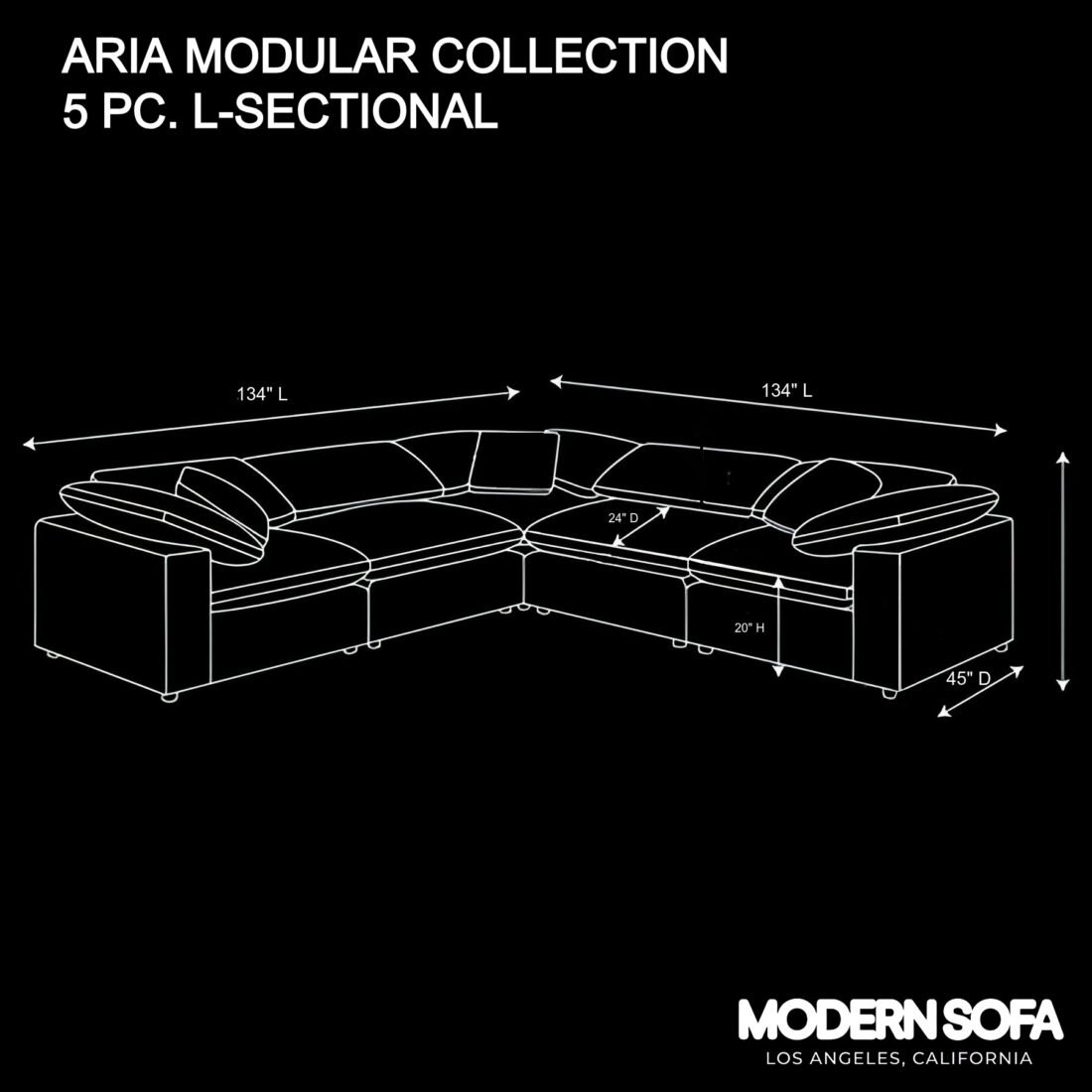SUNSET  5-PIECE L-SECTIONAL - Image 2